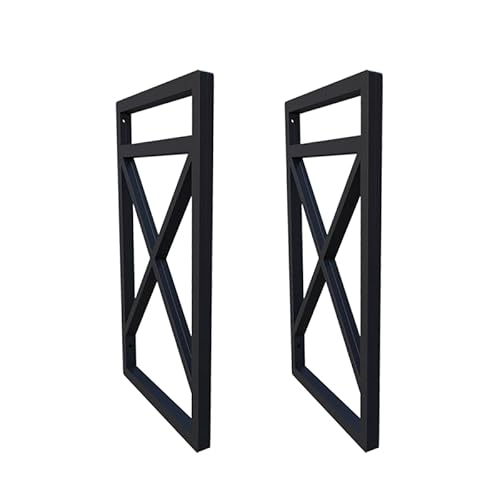 kit 04 Suportes para Prateleira Estilo Industrial 20X37CM Teto Parede (PRETO)