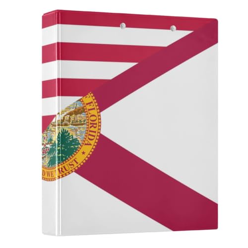 Classeur D 3,8 cm porte-bloc rigide drapeau USA Floride pour rangement document