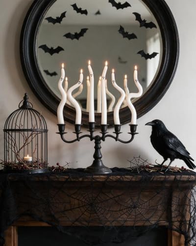 Ghost Taper Candles for Halloween, 6 Pack - image 6