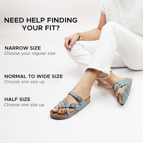 Image of AEROTHOTIC Recovery Slides for Women Cork Footbed Adjustable Straps Sandals