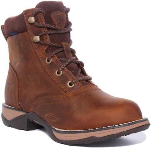 Bottines Rondes À Lacets ARIAT Anthem pour Travailler à l'Écurie et Marcher