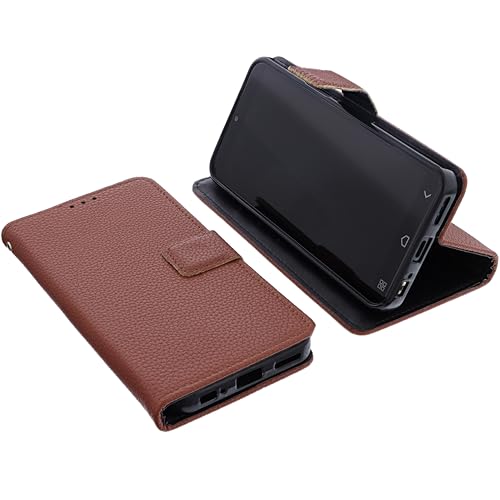 foto-kontor Tasche kompatibel mit Emporia SMART 7 Lite / 7 mini / ME7 Schutzhülle braun Book Style Hülle Handy Schutz Hülle Buch Wallet Handyhülle Cover Klapphülle Ständer Handytasche
