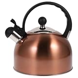 ULTECHNOVO Whistle Teakettle Copper Stainless Steel Kettle f...