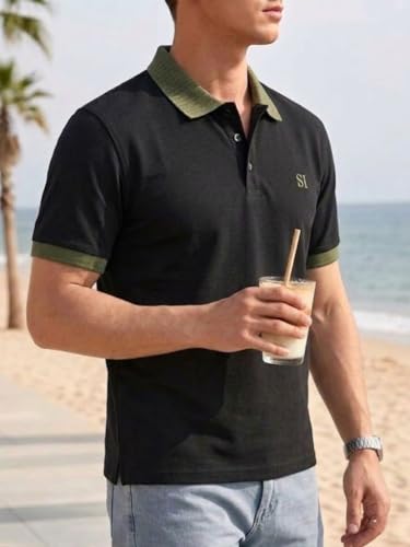 Image of SMOWKLY Men's T-Shirt | Stylish T Shirt with a Ribbed Collar | Soft Breathable Lightweight Polyester Blend | Stylish Regular Fit Casual TShirt for Men.