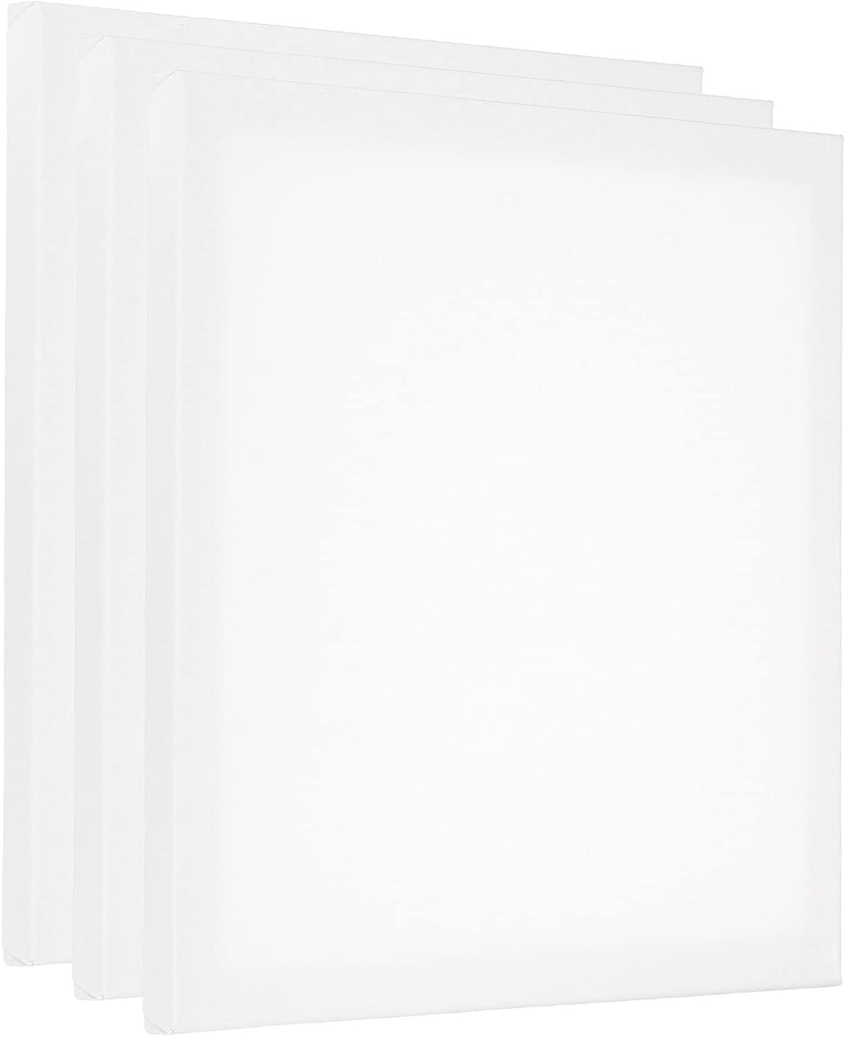 PATIKIL Paint Canvases Panel for Painting, 3 Pack 16x24 Inch Rectangle Wood Frame Stretched Blank Art Board Panels for Acrylic, Oil, Tempera Painting, White