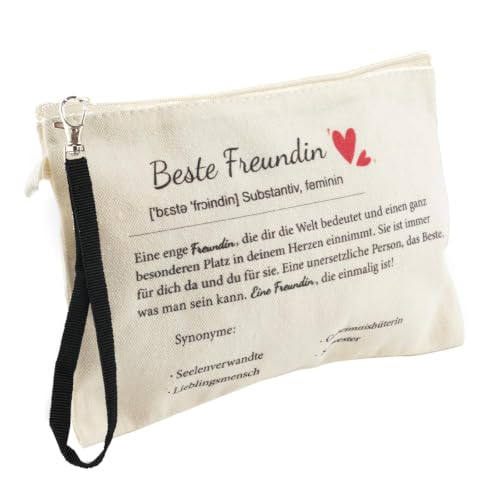 Beste Freundin Geschenke Kosmetiktasche für Beste Freundin Klein Make up Tasche Schwester Geschenk Mit Reißverschlüsse Haken für Freundin Kollegin Braut