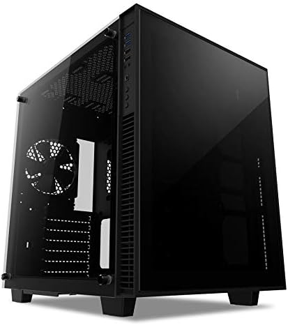 anidees AI Crystal Cube V2 Dual Chamber Tempered Glass EATX/ATX PC Gaming Case Lite Version - Black AI-CL-Cube-Lite2