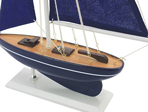 Hampton Nautical Sailboat17-107 Wooden Deep Blue Sea Sailboat17-107 Sailboat 17" - Sailboat Decoration - Nautical Decor - Sailing Ship Sailboat17-107 #TOP2