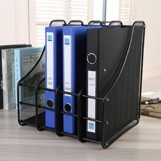SHREVI Amazing Metal Mesh Desk Organizer Shelves for Magazine Holder File Organizer Folder with 4 Vertical Sections