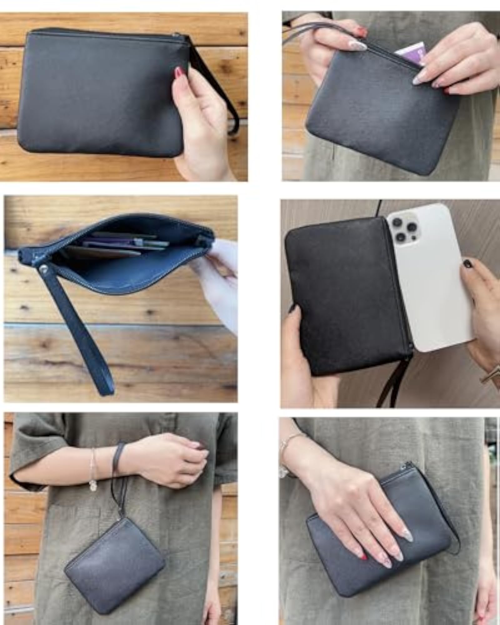 4.5 x 6.5 Clutch Stadium Approved Leather Coin Purse