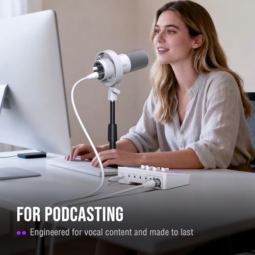 Image of FIFINE XLR Cable 10ft, Male to Female Microphone Cable with Balanced 3-Pin Mic, Studio Quality Audio Cord for Podcasting, Streaming, Recording, Home Studio,Compatible AM8W, K688W-L9W White