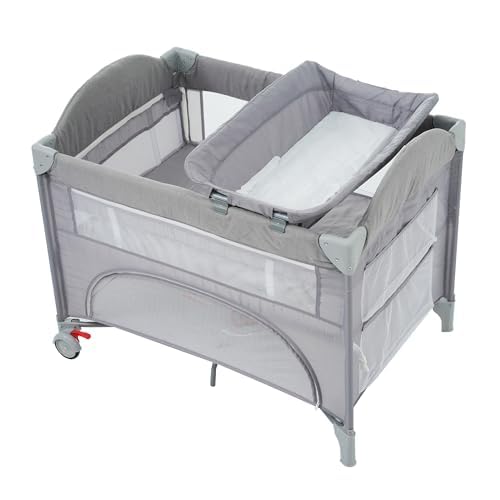 【グレー】 OSJ プレイヤード 折りたたみ ベビーサークル サークル 赤ちゃん おむつ替えテーブル付 お昼寝マット キャリーバッグ付 マットレス付 プレゼント お誕生日 お祝い
