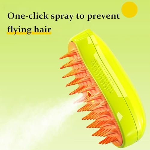 Image of Steamy Brush for Cat, Multifunctional Cat Steamer Brush (Green)
