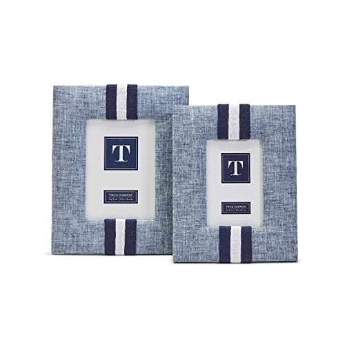 Two's Company Yacht Club Cotton Chambray Photo Frames #TOP14
