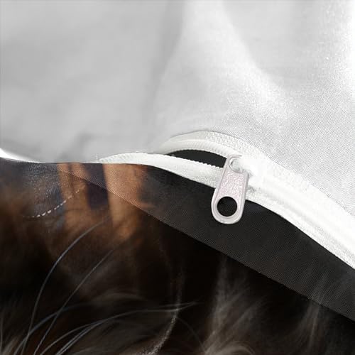 Parure de lit chat imprimé 3D avec housse de couette en microfibre et taies d'oreiller - 8