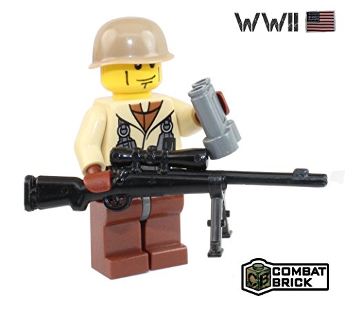 CombatBrick WW2 US Marine Sniper - Custom Army Brick Builder Minifigure