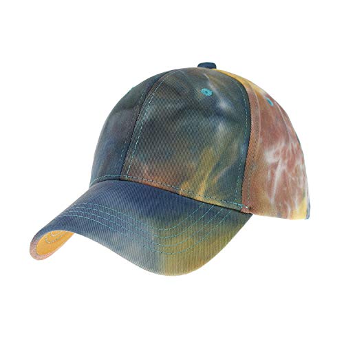 Zando Women Summer Tie-Dyed Baseball Cap Outdoor Peaked Cap Travel Hats Sun Hats Adjustable Ponytail Hats for Women Beach Hats Plain CapTie Dyed Navy One Size(fits 22