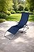 DEGAMO Kippliege Sylt, Stahl grau + Textilgewebe blau, klappbar, für Innen + Außen (1)