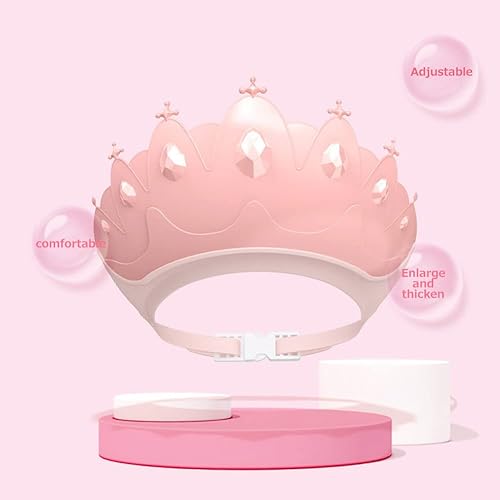 Miniatura 3 de Gorro de ducha de bebé, sombrero de champú impermeable para niños y niñas pequeños que protege las orejas y los ojos. Corona de baño de silicona