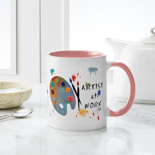 Taza de cerámica de 325 ml CafePress Artist At Work miniatura 6