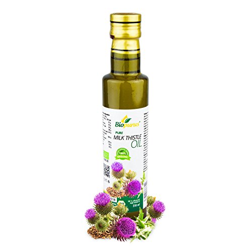Biopurus Certified Organic Cold Pressed Milk Thistle Seed Oil 250ml | Premium Food Grade Silybum Marianum | Unrefined Organic Plant Oil for Culinary & Cosmetic Use