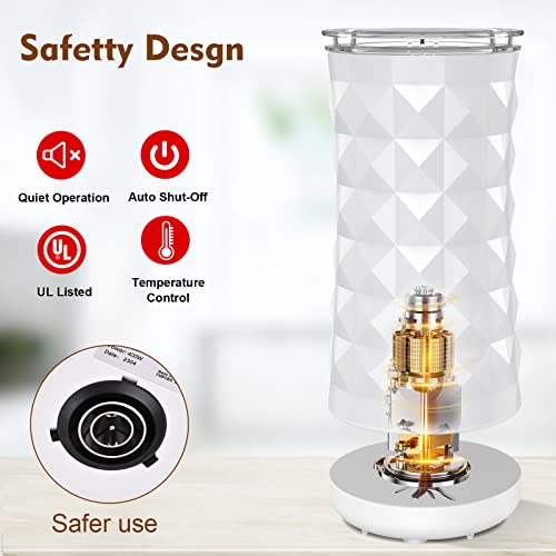 Kigozolo Milk Frother Steamer 4 In 1 Electric Coffee Frother With Quiet Operation,Effortless Foam,Unique Diamond Design,Temperature Control, And Auto Shut-Off, Perfect For Coffee Lovers(White) #TOP4