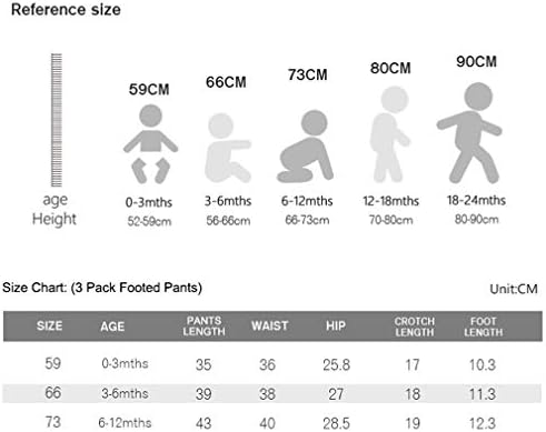 ACESTAR Newborn Infant Baby Boys Girls 3-Pack Cotton High Waist Footed Pants with Feet 0-12 Months 7 41ff5yS9PoL. AC