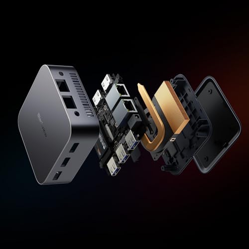 Blackview MP80 Mini PC 16GB LPDDR5 RAM 512GB M.2 SSD, Intel 12 Gen Alder Lake N95(bis zu 3,4GHz) Mini Computer, 4K UHD Desktop PC, DREI HDMI, Gigabit Ethernet, 5G WiFi, BT, für Business/Heimkino