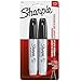 Sharpie 38262PP Permanent Marker Chisel Tip, Blister Pack with 2 Markers, Black Color - Marks On Paper, Plastic, Metal, and Most Other Surfaces - Ink Dries Quickly and Resists Both Fading and Water