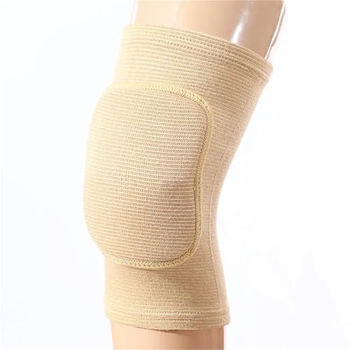 CHYLMAPHEN 2PCS Sports Knee Pads for Men Women Breathable Soft Fitness Protective Volleyball Football Dance Yoga Tennis Running for Volleyball Football Dance Yoga Tennis Running(Beige,L)