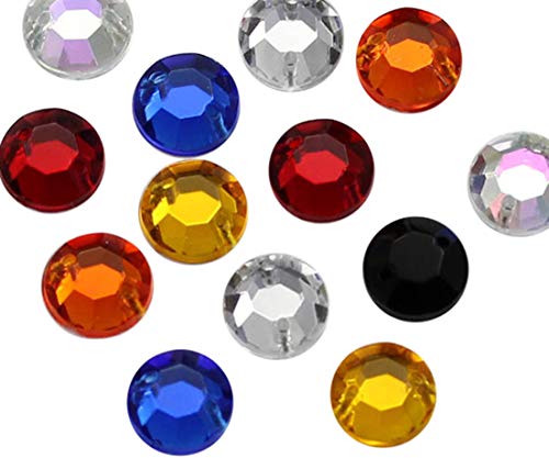 Allstarco 10Mm Flat Back Sew On Rhinestones Beads For Crafts Plastic Acrylic Round Gems With Holes For Sewing, Clothing Embelishments, Costume Cosplays Crystal Clear H102-70 Pieces #TOP1