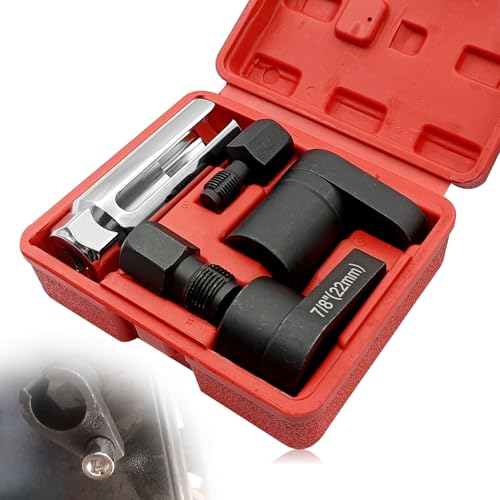 5pcs Oxygen Sensor Remover Socket Set – O2 Sensor Wrench Tool & Thread Chaser for Removing & Installing Oxygen Sensors, Hex Vacuum Switches, Automotive Car Accessories