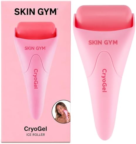 SKIN GYM Ice Roller for Face, CryoGel Cooling Facial Roller for Puffiness, Redness, Skin Firming & Depuffing, Cryotherapy Skin Care Tool