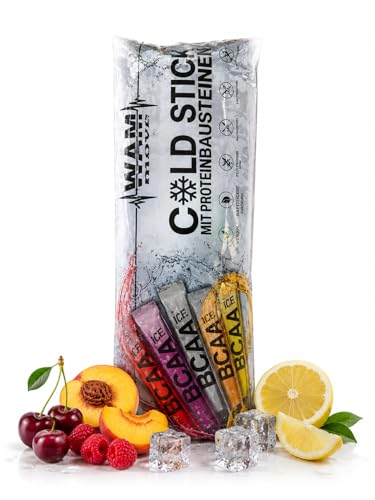 BCAA Wassereis COLD STICK by WAM move 15 Stück 600 ml - Zuckerfreies Wassereis mit Aminosäuren Vegan & Kalorienarm Fitness Eis mit BCAA