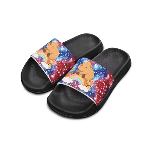 Image of Boy & Girls Slide Sandals Kids Shower Shoes Non Slip Summer Slippers Beach Sandals
