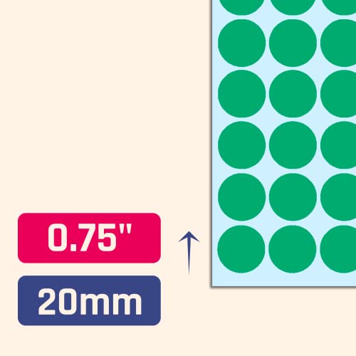 2000 Pack, 3/4" Round Dot Stickers Circle Labels - Green #TOP1
