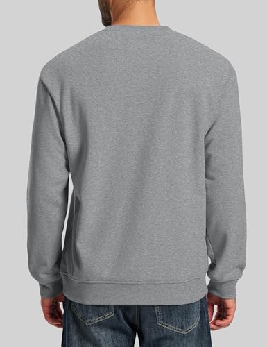 MAGCOMSEN Men's Crewneck Sweatshirt Sherpa Lined Casual Fleece Pullover Long Sleeve Warm Heavyweight Cotton Sweat-Shirts3