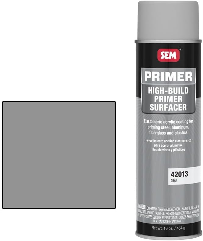 SEM 42013 42013 High-Build Primer Surfacer, 20 oz, Gray, 11 sq-ft at 2 mil DFT Coverage, 1 hr Dry Curing