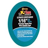 Custom Shop Vinyl Fineline Pinstripe Tape, Blue 1/16' x 36 Yard Roll - Create Sharp Graphic Design Curves, Mask Fine Lines, Conformable Paint Masking Striping Tape for Auto, Motorcycle, Flame Painting