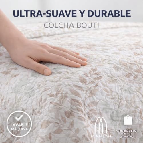 Miniatura 4 de Manemi - Colcha Bouti Para Verano Y Entretiempo - Colcha Para Cama 90 Colcha Cubre Cama 100 Poliester, Suave Y Transpirable.