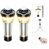 ランタン LED 【2024新発売・超小型・1台多役】 キャンプランタン USB充電式 キャンプランタン 高輝度 4モード光調整 電気式ランタン 懐中電灯 軽量 多機能 持ち運び便利 2600mAh モバイルバッテリー機能 ランタン 防災対策 キャンプ ライト アウトドア/登山/ハイキング/バーベキュー/家庭照明/夜釣り/作業 (ブラック, 2個セット)
