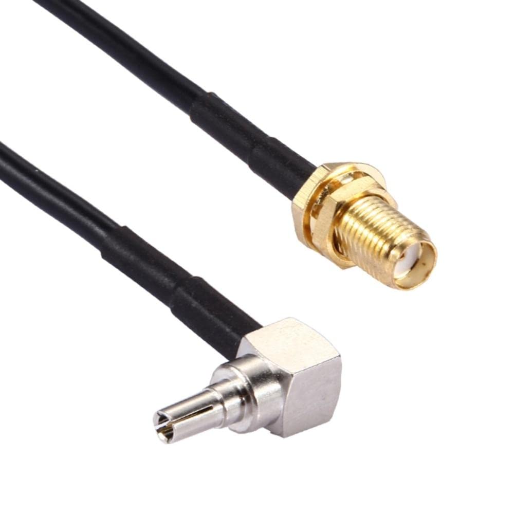 2PCS Connettori RF Adattatori da SMA a TS9 Cavo di prolunga per Antenna 4G LTE SMA Femmina da paratia a Spina TS9 Cavo ad Angolo retto