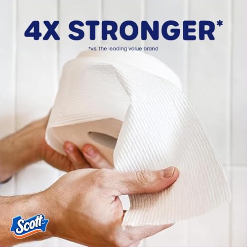 Scott ComfortPlus Toilet Paper with Soft Lavender Scented Tube, 12 Mega Rolls, 310 Sheets per Roll, Septic-Safe, 1-Ply Toilet Tissue - 4