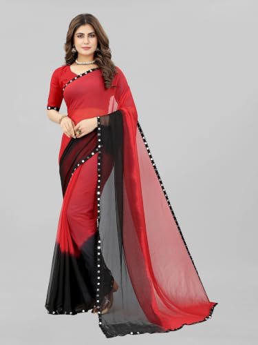 Image of JULEE Women's Chiffon Hand Printed Beutiful (70-30) Half-Half sarees blouse piece PRIME
