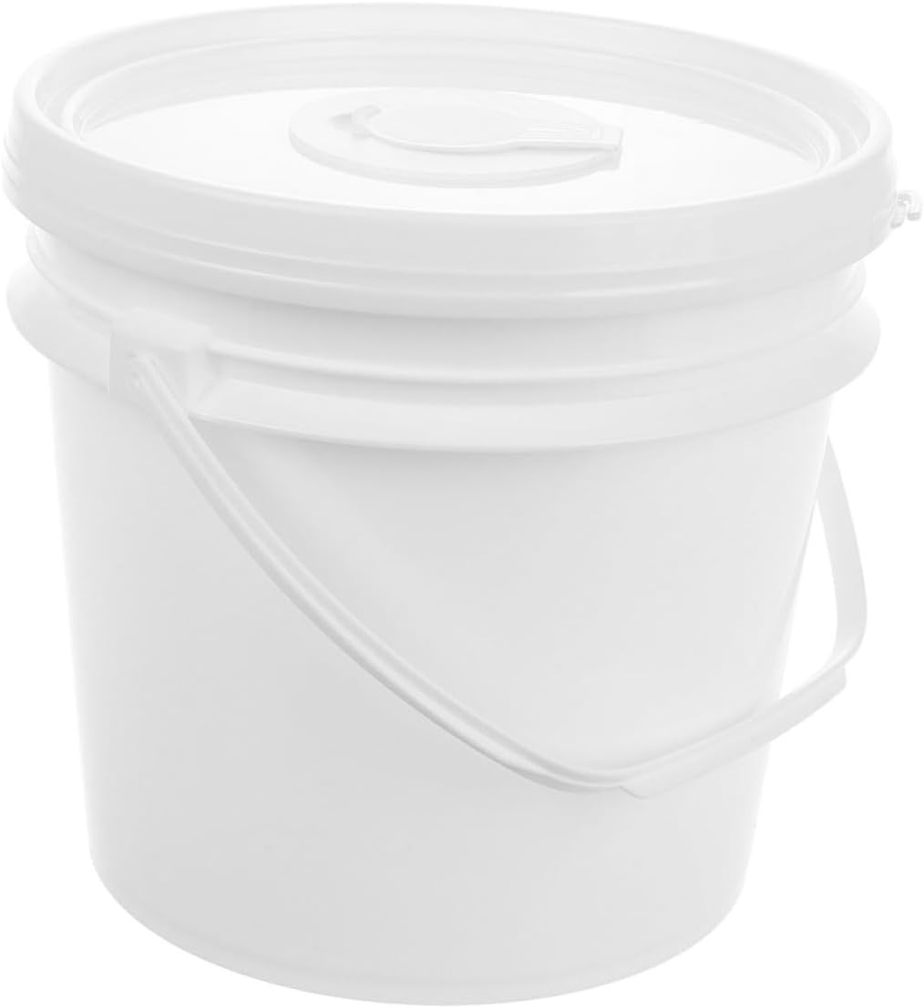 Holibanna Large Plastic Wipe Dispenser Bucket with Lid and Handle Portable Wipes Container for Car and Baby Use Easy-to-Access Wet Tissue Holder for Bathroom