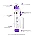 NEW Improved AquaFrut Bottom Loading Fruit Infuser Water Bottle Complete Bundle Includes Bottle Brush, Insulating Sleeve & Infusion Recipe eBook. Leak Proof Sweat Proof BPA-Free (Purple)