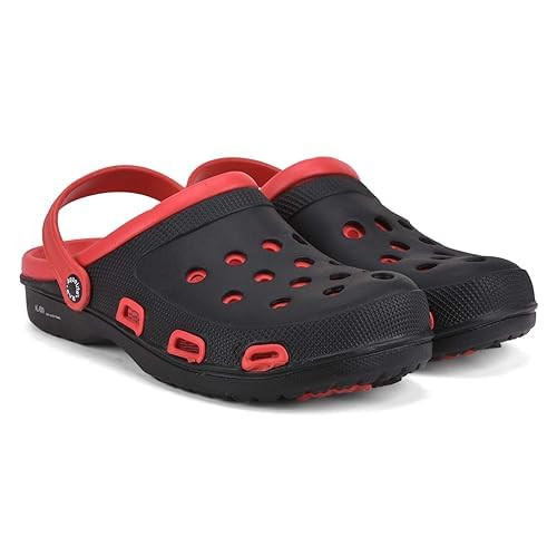 Image of IAgri Light Weight | Best Fit | Anti Skid | Water Resistant | Cushioned Clogs for Men - Black - 8 UK