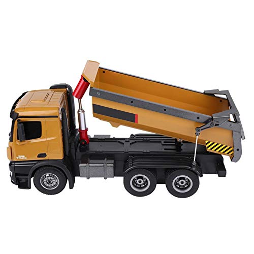 Yunir RC Dump Truck, 2.4GHz Remote Control Dump Truck in 1:14 Scale with a Loading Capacity of 10 kg