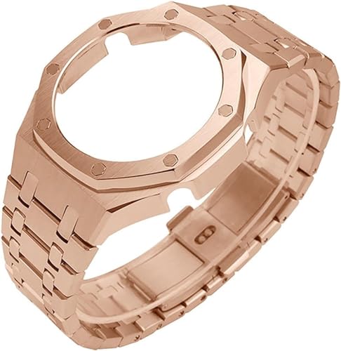 Bracelet montre GA-2100 acier inoxydable élégant pour le bureau et les sorties