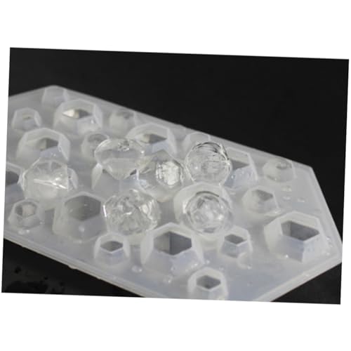 Molde de silicona transparente para cubitos de hielo en forma de diamante miniatura 6